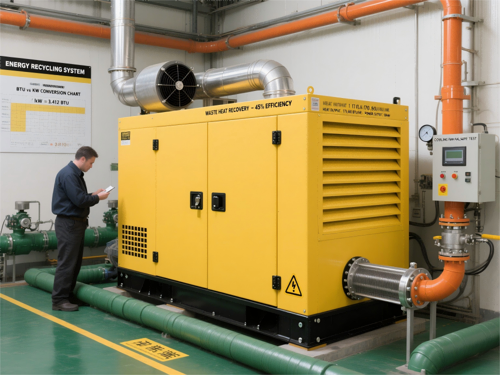 How many BTU is a 50KW generator?